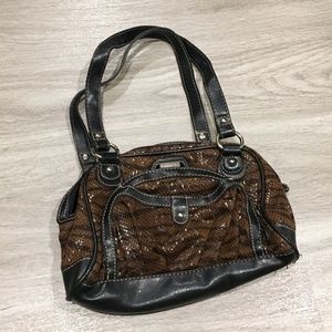 Rosetti Stripes Faux Scales and Leather Purse